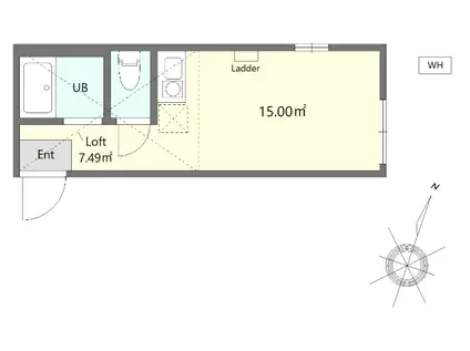 南太田チョコレートサンデー(ワンルーム/2階)の間取り写真