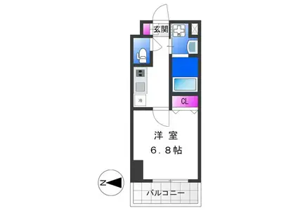 FERIO(1K/2階)の間取り写真