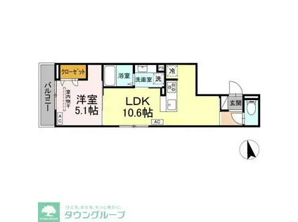 D PAINA大丸(1LDK/3階)の間取り写真