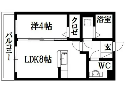 さつき荘(1LDK/2階)の間取り写真