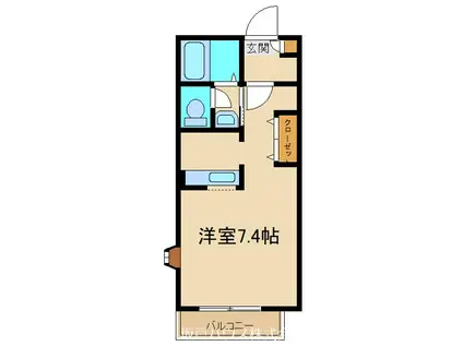 アルバ東雲(ワンルーム/1階)の間取り写真