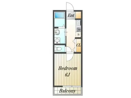 メゾンミユキII(1K/1階)の間取り写真