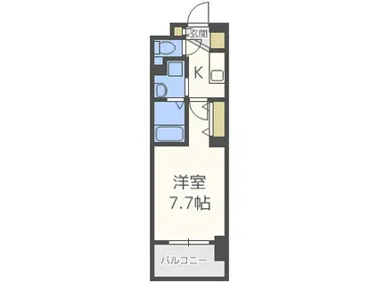 セレニテ心斎橋グランデ(1K/6階)の間取り写真