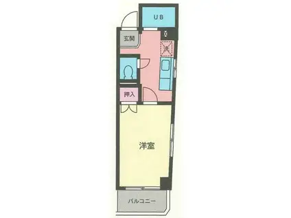 シャトーアフリート(1K/2階)の間取り写真