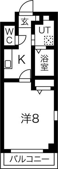 PRIMIYELL I・T(1K/2階)の間取り写真