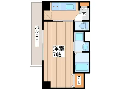 LUANA・AIR・RESIDENCE錦町(1K/4階)の間取り写真