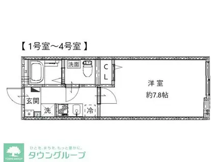 アイ・ボナールIII(1K/1階)の間取り写真