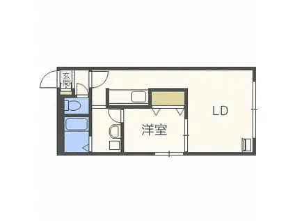 麻生アクアリオ(1LDK/3階)の間取り写真