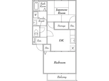 サニーハウス(2DK/2階)の間取り写真