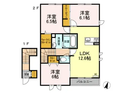 ESCUDO港南(3LDK/2階)の間取り写真
