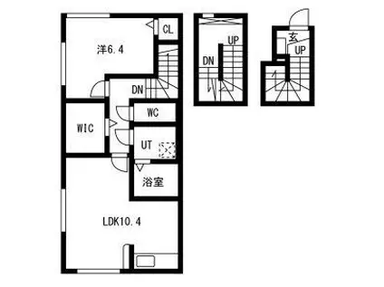 プチ ボヌール (1LDK/3階)の間取り写真