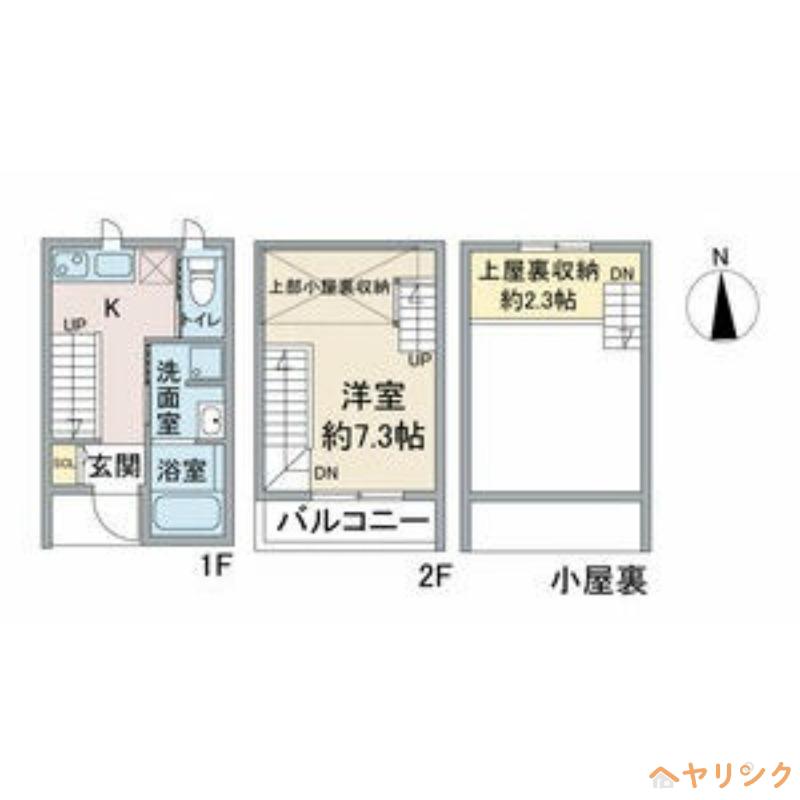 アプトココノ玄馬公園(1K/1階)の間取り写真