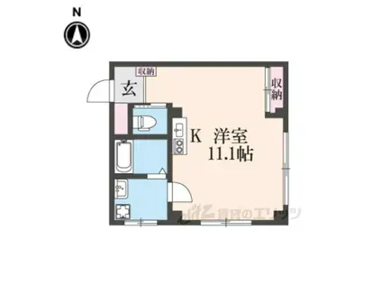 エールビル(ワンルーム/2階)の間取り写真