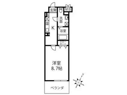 FANTASY SPACE千田町(1K/4階)の間取り写真