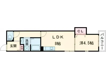 LA VIE BELLE 宝山町II(1LDK/3階)の間取り写真