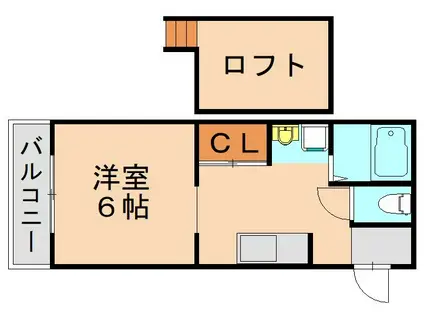 AC浅川(1K/2階)の間取り写真
