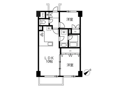 パークサイド(2LDK/2階)の間取り写真