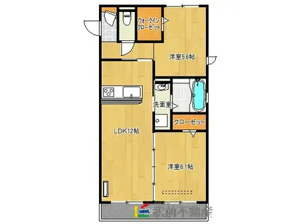 ラ・ルーチェ(2LDK/2階)の間取り写真