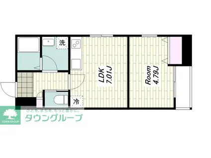 CITY STUDIO MACHIYA(1DK/1階)の間取り写真