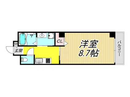 ステラハウス34(1K/5階)の間取り写真