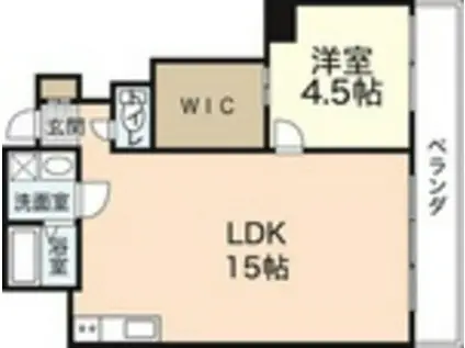 鷹野橋マンション(1LDK/8階)の間取り写真