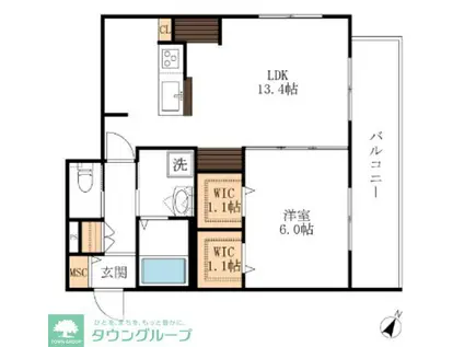 GARLAND PHOENIX(1LDK/2階)の間取り写真