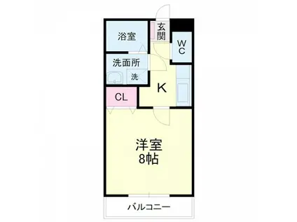 リッツハウス(1K/1階)の間取り写真