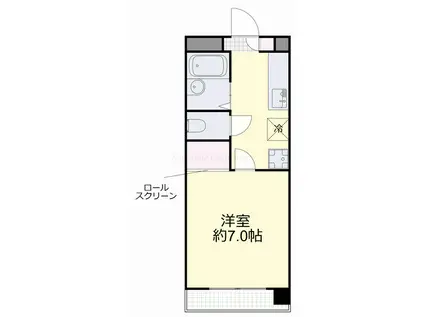 コスモクイーン矢坂I(1K/1階)の間取り写真