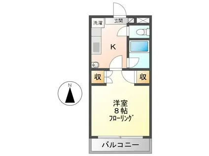 アスラン92(1K/3階)の間取り写真