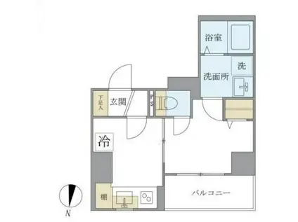 シティフォレスト森下(1DK/4階)の間取り写真