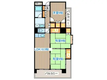 191ビル(3LDK/4階)の間取り写真