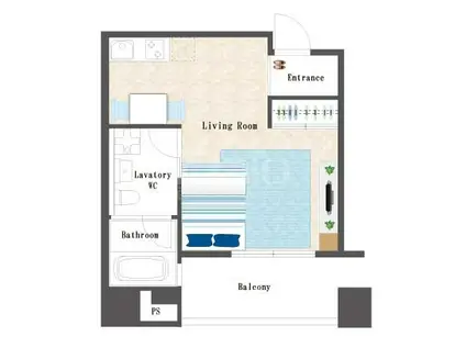 フェイズインアネックス博多(ワンルーム/9階)の間取り写真