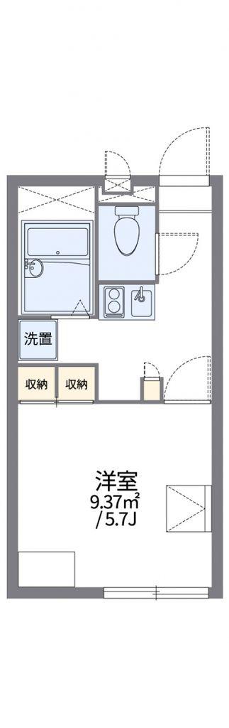 レオパレスSHIBASAKI(1K/1階)の間取り写真