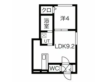 LUKKA(1LDK/4階)の間取り写真