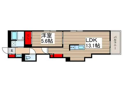 シャトネルA(1LDK/3階)の間取り写真