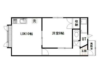 マルミマンション(1LDK/1階)の間取り写真