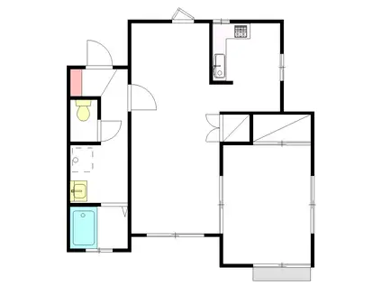ファミュールK(1LDK/1階)の間取り写真