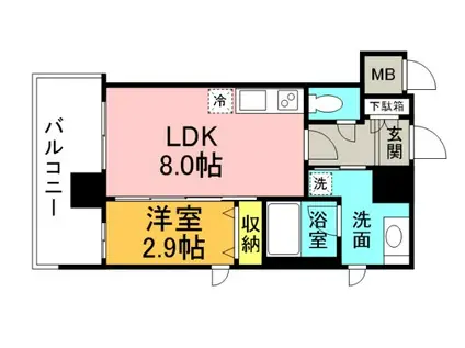 TMレジデンス(1LDK/3階)の間取り写真