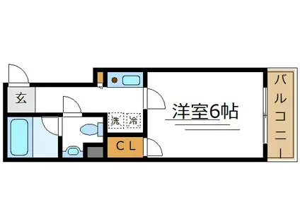 FORM7543(1K/2階)の間取り写真