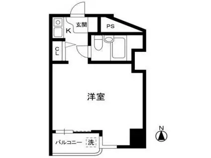 プラティーク新宿曙橋(ワンルーム/3階)の間取り写真