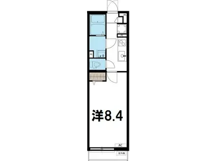 リブリ・サンヴィレッジ27(1K/2階)の間取り写真