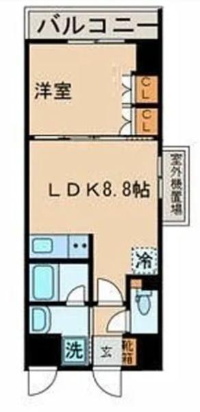 笹塚KYハイツ(1LDK/3階)の間取り写真