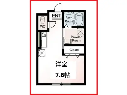 エムクオート金町II(ワンルーム/2階)の間取り写真
