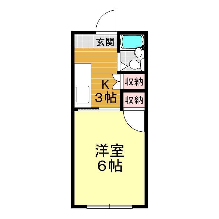 アジャート住吉(1K/1階)の間取り写真