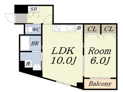 富士プラザ九条(1LDK/3階)の間取り写真