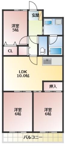 シティプラザ浜松(3LDK/7階)の間取り写真