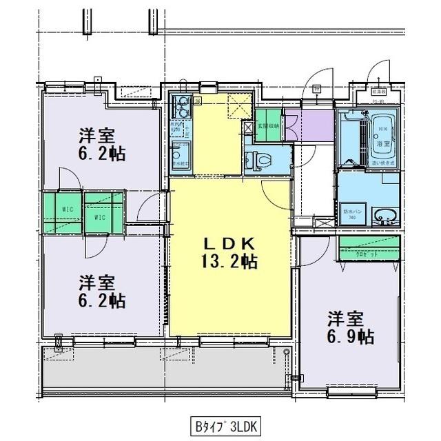 リベラ エレンシア(3LDK/3階)の間取り写真