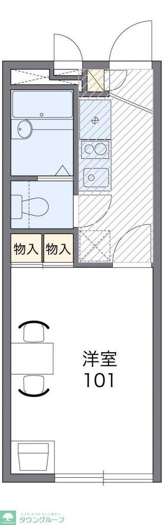 レオパレスコンフォートフレア(1K/2階)の間取り写真