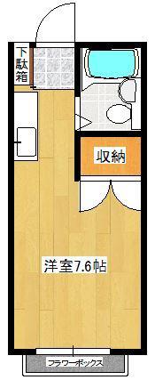 STハウス(ワンルーム/1階)の間取り写真