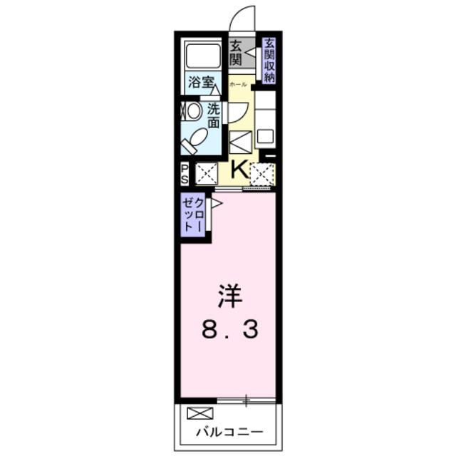 マリッチYS.参番館(1K/1階)の間取り写真